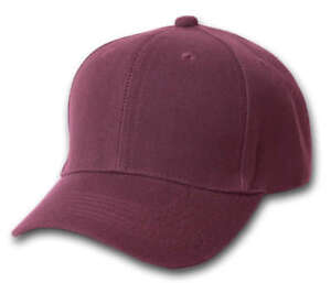 Plain Fitted Curve Bill Hat, Maroon 7 5/8