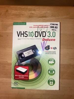 Honestech VHS to DVD 3.0 Deluxe Convert Videos to DVD New Old Stock - Image 1 of 4