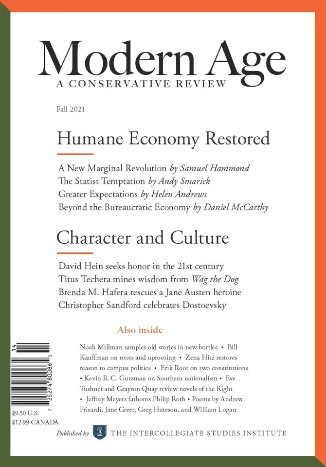 MODERN AGE MAGAZINE | FALL 2021 | HUMANE ECONOMY RESTORED - CHARACTER & CULTURE Foto 1 de 1