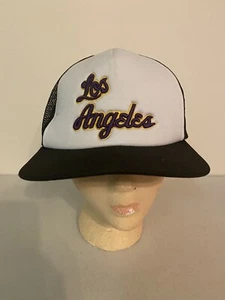 VTG LA Lakers Snapback Hat Twins Hardwood Classics  - Picture 1 of 8