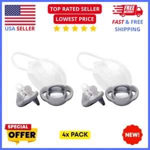 4‑Pack Newborn Orthodontic Pacifiers – Natural Latch Baby Soothers, BPA‑Free - Picture 1 of 7