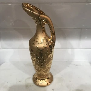 Jarrón/jarrón pequeño vintage de oro 24K - Imagen 1 de 5