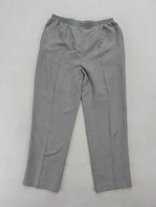 Draper's & Damon's Women's Pants Size L Gray Soft Microfiber Elastic Waist - Picture 1 of 18