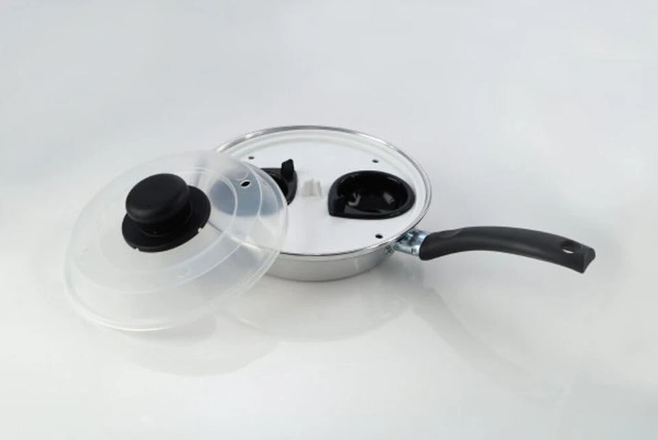 2 Loch/Tasse Ei Wilderer Dampfgarer Kochpfanne Antihaftbeschichtet - Bild 1 von 1