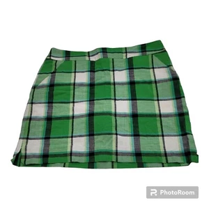 Loudmouth Womens Golf Tennis Skort Plaid Green Size US 6 UK 14 AU 10 - Picture 1 of 10