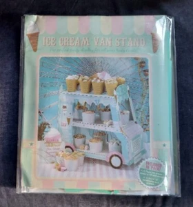 Ice Cream Van Stand Car Shape Cake Stand Cupcake Holder Party 2 Pack - Picture 1 of 5