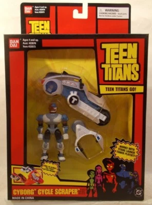 Teen Titans Go! Cyborg With Cycle Scraper Transforms & Combines Bandai (MISB) - Image 1 of 2