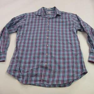 Peter Millar Shirt Mens XL Long Sleeve Button Up Checks Lightweight Cotton - Picture 1 of 9