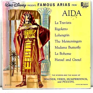 Famous Arias From Aida 1964 Vinyl Disneyland Records 1st Press - Imagen 1 de 4