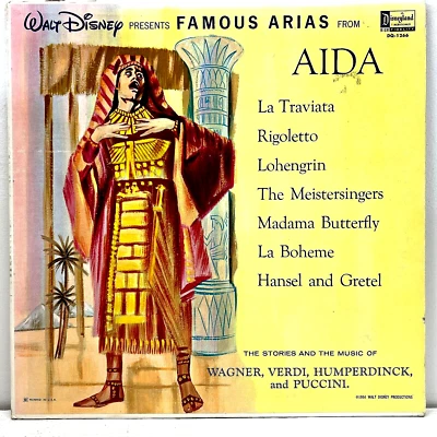 Famous Arias From Aida 1964 Vinyl Disneyland Records 1st Press - Image 1 of 4