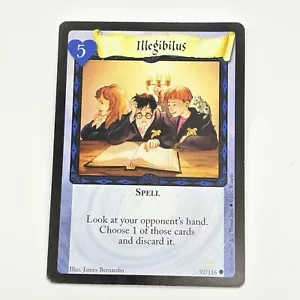 Harry Potter Trading Card Game Illegibilus Spell 92/116 Rare Promo Stamp 2001 - Picture 1 of 6