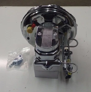 Camaro and Chevelle GTO 11" chrome power brake booster and master cylinder pv2c - Picture 1 of 5
