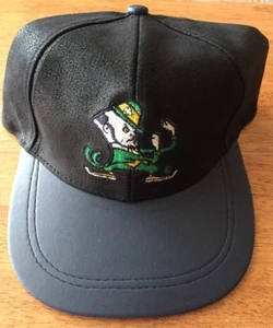 Gorra de fútbol americano Norte Dame Fighting Irish Drew Pearson de cuero adj años 90 NFL - Imagen 1 de 3