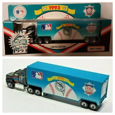 FLORIDA MARLINS 1993 INAUGURAL YEAR LIMITED EDITION MATCHBOX TRUCK BY WHITE ROSE - Image 1 of 4
