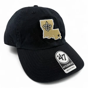 Cappello Berretto Papà Regolabile Pulizia Logo Stato '47 Brand New Orleans Saints NFL - Foto 1 di 7
