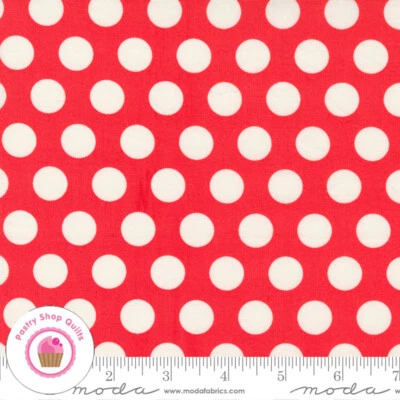 Moda SINCERELY YOURS 37611 20 Red Polka Dots SHERRI & CHELSI Quilt Fabric - Image 1 of 4