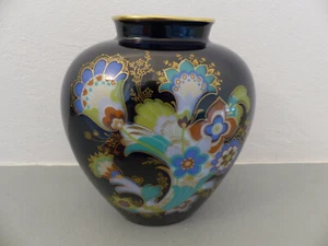 vase ancien Heinrich Porzellankultur Echt Kobalt Blue Germany bleu sevres dorure - Imagen 1 de 10