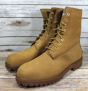 NUEVAS Botas de Combate de Trigo de Cuero EE. UU. De Colección Cedros Para Hombres Talla 12 Con Cordones 8 Ojos - Imagen 1 de 12