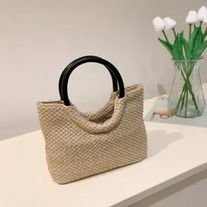 Bohemian Weave Large Capacity Women Handbag Beach Bag Shoulder Bag Straw Bag - Picture 1 of 15