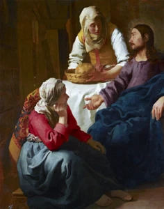 "Christus im Hause von Martha und Maria Johannes Vermeer Kunstdruck 11""x14" - Bild 1 von 4