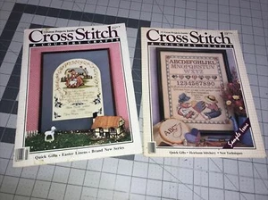 Revista vintage de 2 libros de punto de cruz y manualidades campestres años 80 - Imagen 1 de 9