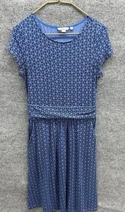 EUC Boden Größe US 8R Amelie Jersey blau Stern Druck Strick Kleid Taschen dehnbar - Bild 1 von 8