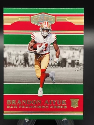 Brandon Aiyuk 2020 Panini Plates & Patches Green  #23/25 - Image 1 of 2