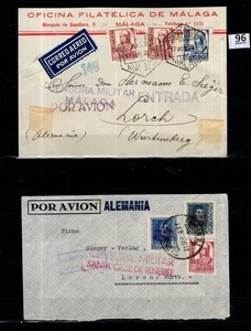 // SPAIN 1939 - 2 COVERS - AVIO, QUEEN - Picture 1 of 2