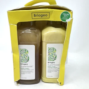 Briogeo Superfoods Banane + Kokosnuss Haar Duo 12,5oz x2 - Beschädigte Box, Neu - Bild 1 von 8