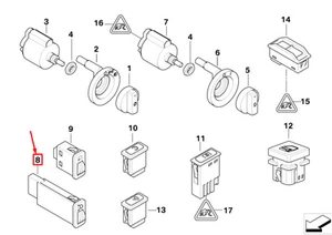 MINI COOPER R50 Headlight Level Height Control Switch 61318360460 NEW GENUINE - Picture 1 of 2