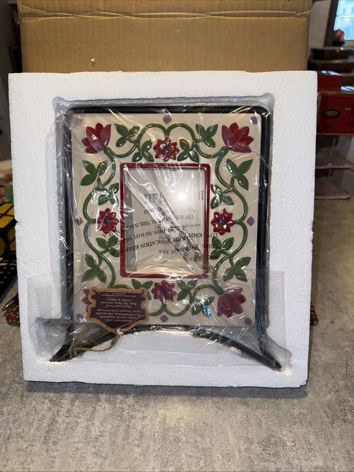 Marco de fotos floral MiB Enesco Jim Shore Heartwood Creek 3,25x4,2 raro encontrado Foto 1 de 2