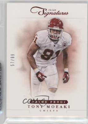 2012 Panini Prime Signatures Prime Proof Red /99 Tony Moeaki #110 - Image 1 of 2