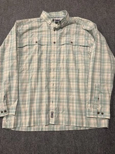 Patagonia Island Hopper Mens XXL Long Sleeve Button-Up Shirt Plaid Green 85 - Picture 1 of 5