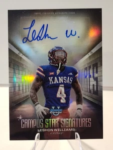 2025 Bowman University cromo Leshon Williams campus estrellas refractor firmas  - Imagen 1 de 2
