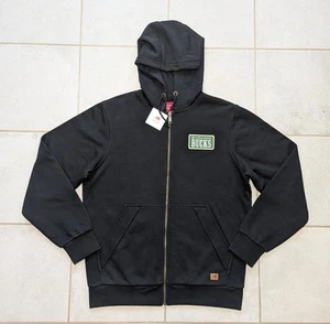 Suéter con Capucha Milwaukee Bucks Para Hombre Pequeño Sportiqe Cremallera Completa Negro Manga Larga - Imagen 1 de 8