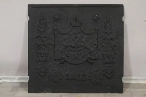Ofenplatte Adelswappen Gusseisen datiert 1913 (MVL4515) - Bild 1 von 8