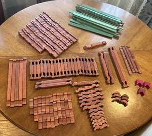 VTG Halsam Original Hewn American Square Wood Building Logs 228 Assorted Pieces - Picture 1 of 19