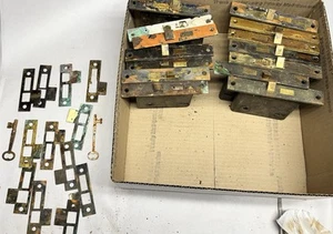 14 Antique Victorian Door Locks Internal Mechanism Hardware Etc - Picture 1 of 7