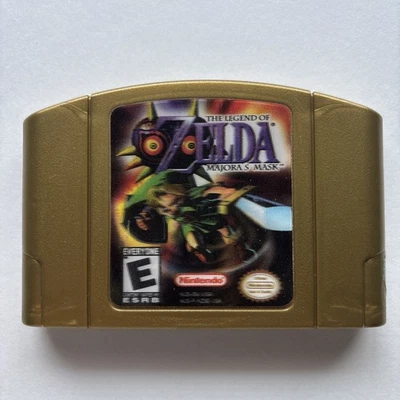 Blockbuster Rental Zelda Majora’s Mask Nintendo 64 N64 Holo Authentic Rare Gold - Image 1 of 4