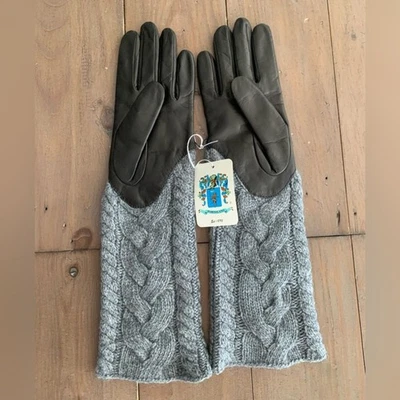 Guanto lungo donna Portolano in pelle di cashmere nuovo con etichetta  - Immagine 1 di 4