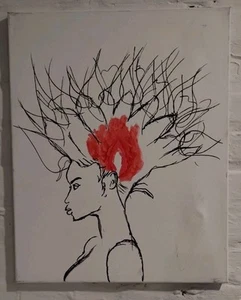 Original  Contemporary Oil Painting Modern Abstract Fine Art Canvas - 20x16 - Picture 1 of 3