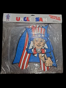 Vintage Uncle Sam Patriotic Jointed figure Paper 36 inches - Picture 1 of 2