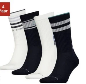 TOP 4er Set hochwertige SCOTCH & SODA Sportsocken weiß/marine Gr 39-42 NEU + OVP - Bild 1 von 6