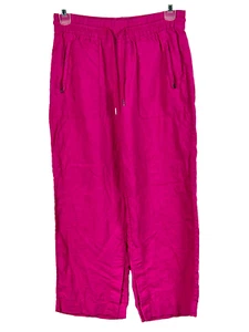 Pantalón ATHLETA Retreat 100 % lino tiro medio pierna ancha talla pequeña 851038 bolsillos rosa - Imagen 1 de 9