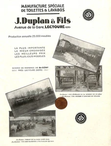 LECTOURE, SAINT-GENY ( 32 ) DUPLAN / MANUFACTURE DE TOILETTES / PUBLICITÉ 1931 - Picture 1 of 1