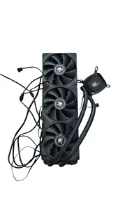 iBUYPOWER-AW4 360mm Radiador CPU Refrigerador Líquido Ventiladores Núcleo 3x120mm) con RGB-Negro - Imagen 1 de 4