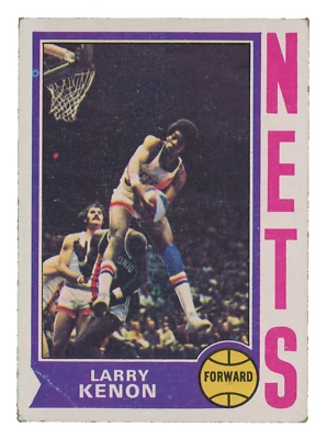 1974-75 Topps Rookie Larry Kenon New York Nets Basketball #216 Crease Lower Left - Image 1 of 2