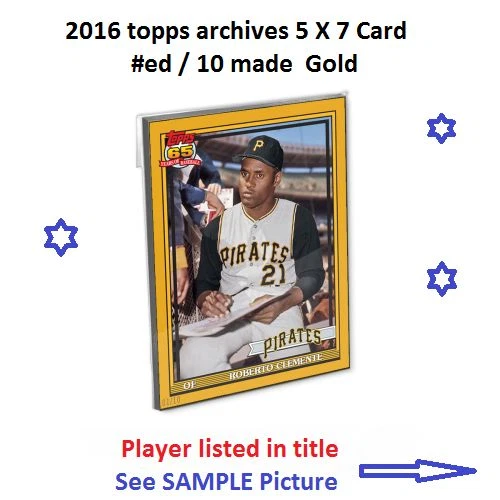 #88 A J Pollock diamondbacks 2016 Topps Archives 1953 GOLD version 5x7 #/10 made - Image 1 of 2