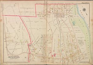 1913 FORT LEE LEONIA BERGEN COUNTY NEW JERSEY CHURCH OF THE MADONNA ATLAS MAP