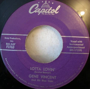 GENE VINCENT - Lotta Lovin' - 45rpm Vinyl Record Original NM - Bild 1 von 2